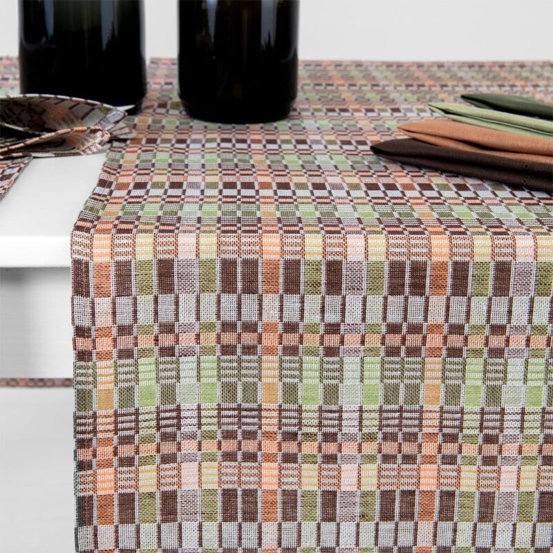 VIOLA Table runner brown green