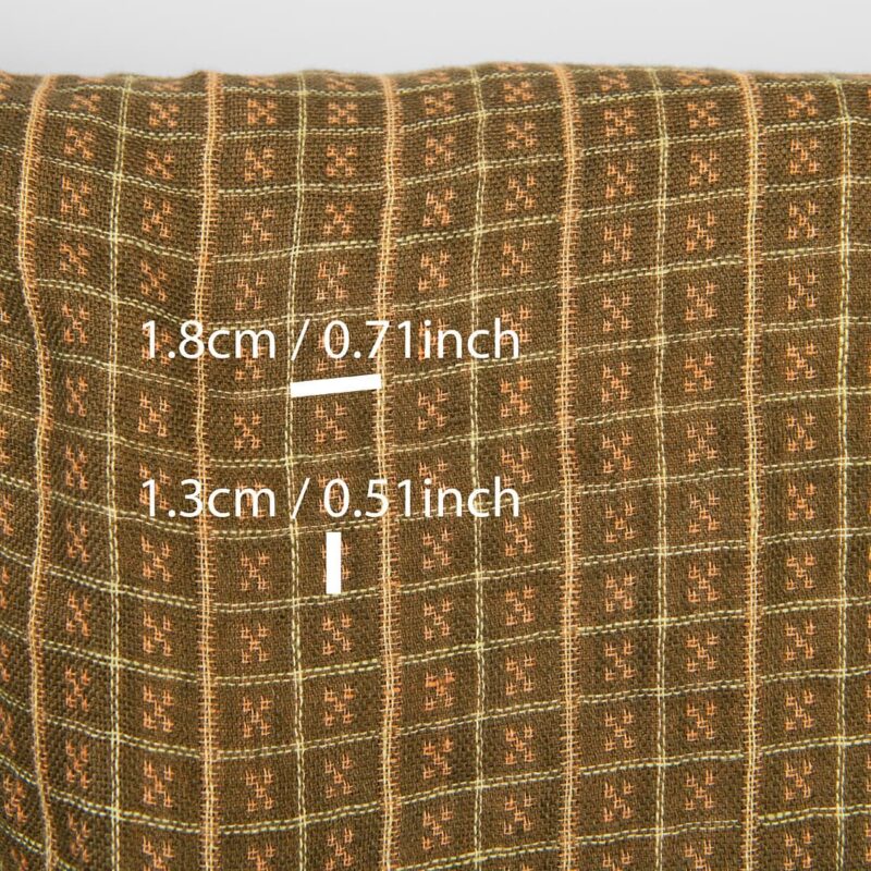 Linen fabric double sided brown and clay checks, washed 10 Linen fabric double sided brown and clay checks, washed