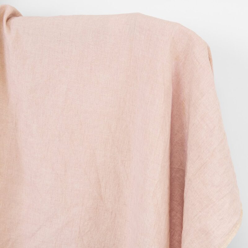 Linen fabric dusty pink-beige, washed