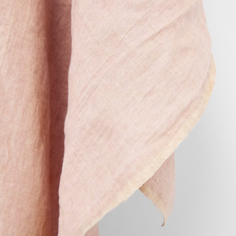 Linen fabric dusty pink-beige, washed