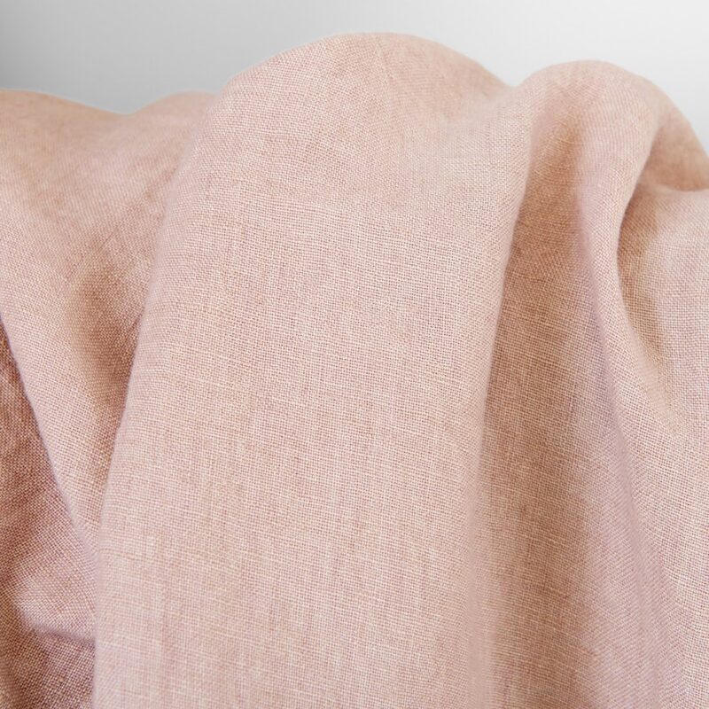Linen fabric dusty pink-beige, washed