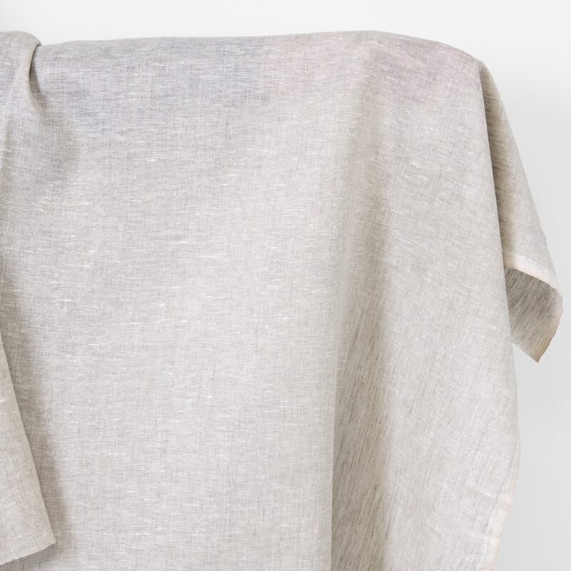 Lightweight linen fabric natural and white melange 4 Lightweight linen fabric natural and white melange