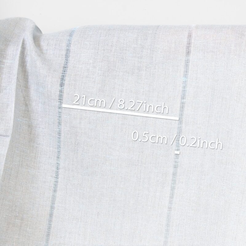 Linen fabric blue and natural with stripes 6 Linen fabric blue and natural with stripes, with measurements