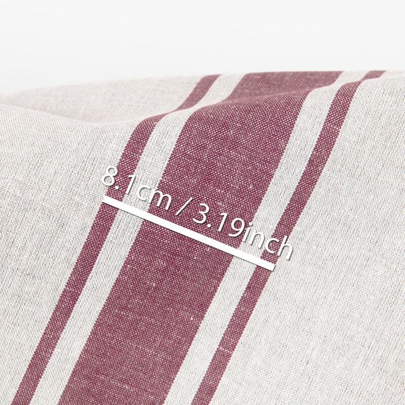 Linen cotton fabric beige with brown stripes 8 Linen cotton fabric beige with brown stripes, with measurements
