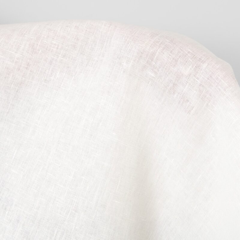 Linen fabric off-white with black stripes