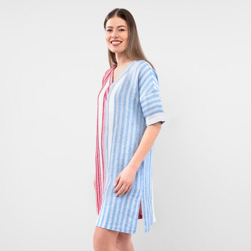 RENE Dress blue red