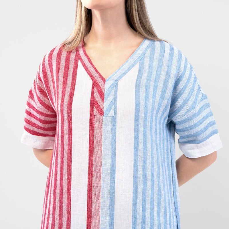 RENE Dress blue red