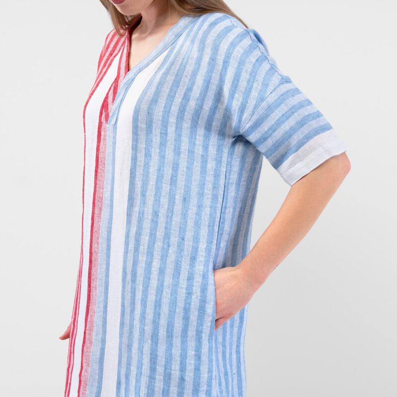 RENE Dress blue red