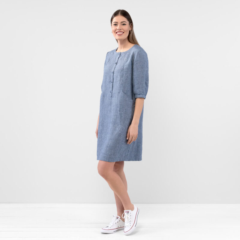 AVA Dress blue white 8 AVA Dress blue white