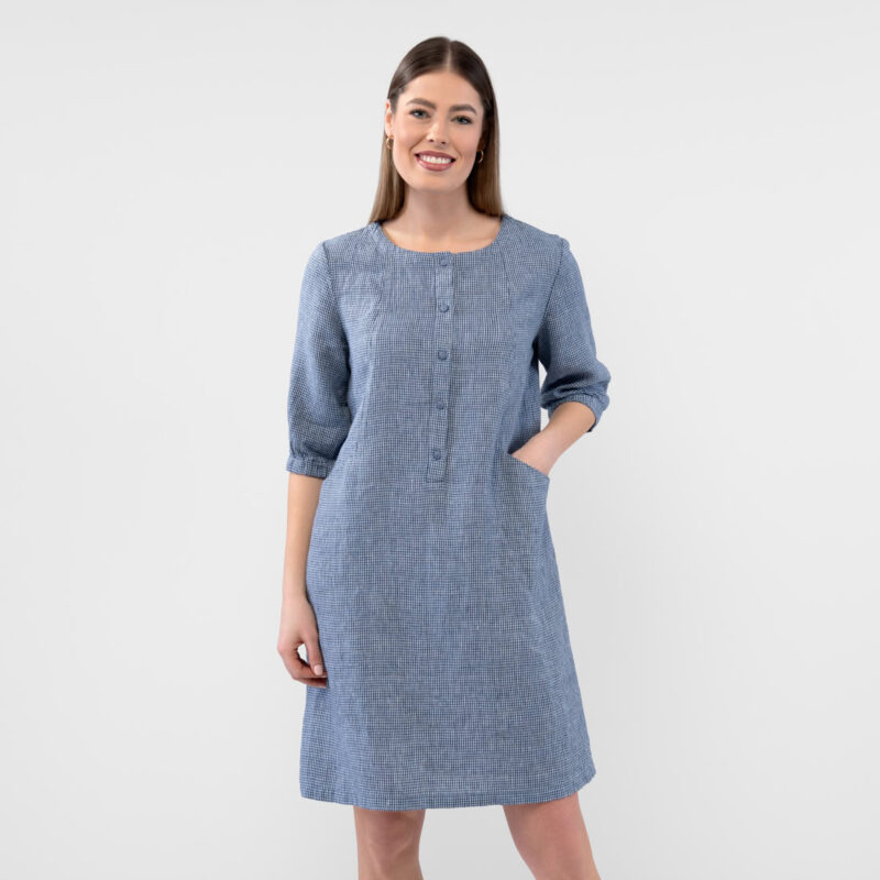 AVA Dress blue white 9 AVA Dress blue white
