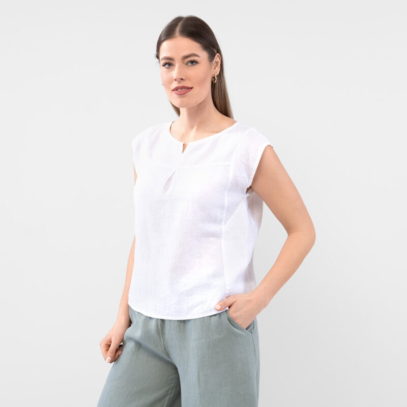 YUTA Blouse white 8 YUTA Linen optical white blouse