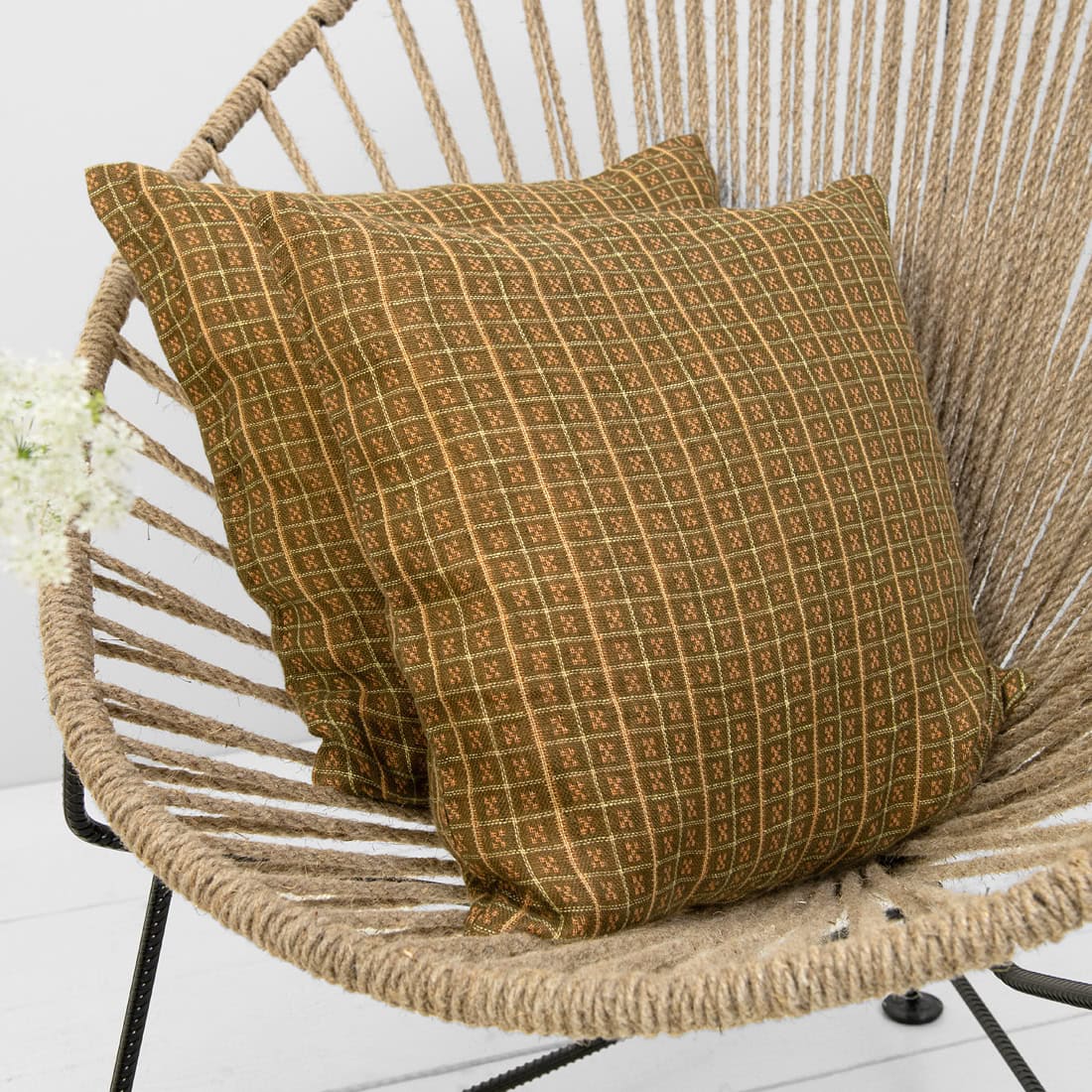 MORGAN Cushion cover moss brown