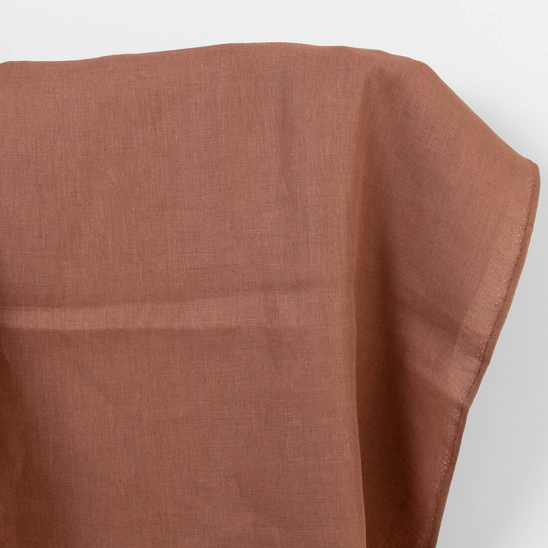 Linen fabric brown twill